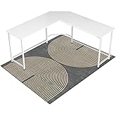 Office Chair Mat for Hardwood Floor&Tile Floor,48"X 60" Heavy Duty Desk Chair Mat for Hard Floors,Under Desk Rug for Rolling Computer Chair,Anti Slip,Low Pile Carpet Floor-Geo Grey
