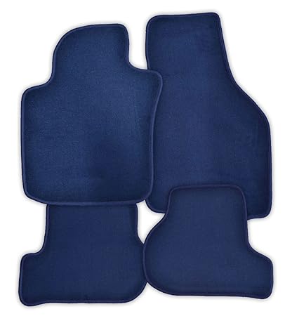 Fussmatten-Deluxe hochwertige Velours Auto Fussmatten Autoteppiche passgenau Juwel blau