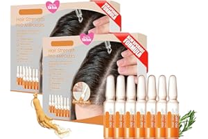 URNUOS 2PCS Hair Ampoule Serum, Hair Ampoule Treatment Hair Strength Ampoule Set, Hair & Scalp Regrowth Oil, Dry Hair, Repairs & Promotes Hair Growth, No Wash Hair Regrowth Oil