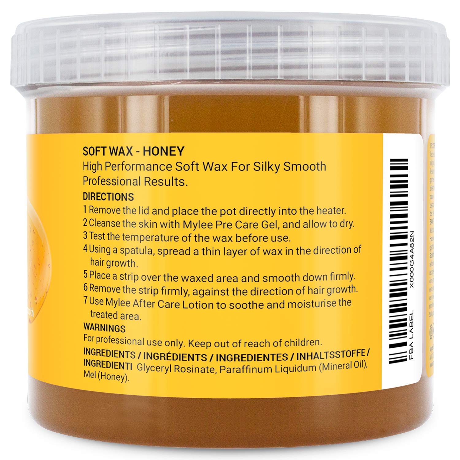 Mylee Honey Soft Creme Wax for Sensitive Skin 450g, Microwavable & Wax Heater Friendly, Ideal