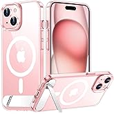Temdan Magnetic Compatible with iPhone 15 Case, [Built-in Invisible Kickstand][Compatible with MagSafe] [Military Grade Shockproof] Slim Thin Phone Case for iPhone 15 6.1"