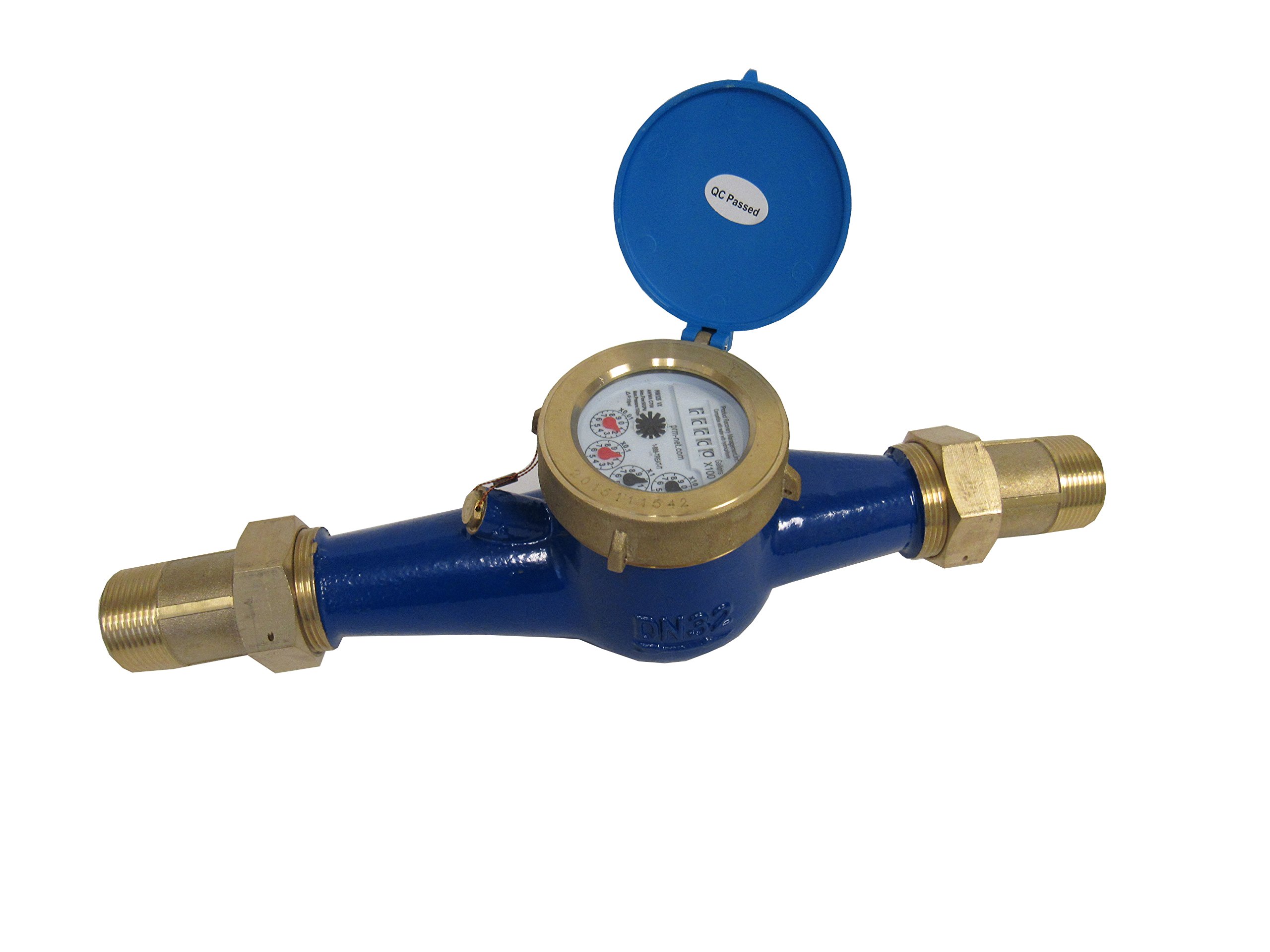 PRM 3/4" NPT MultiJet Water Meter, Brass Body NOT for Potable Water