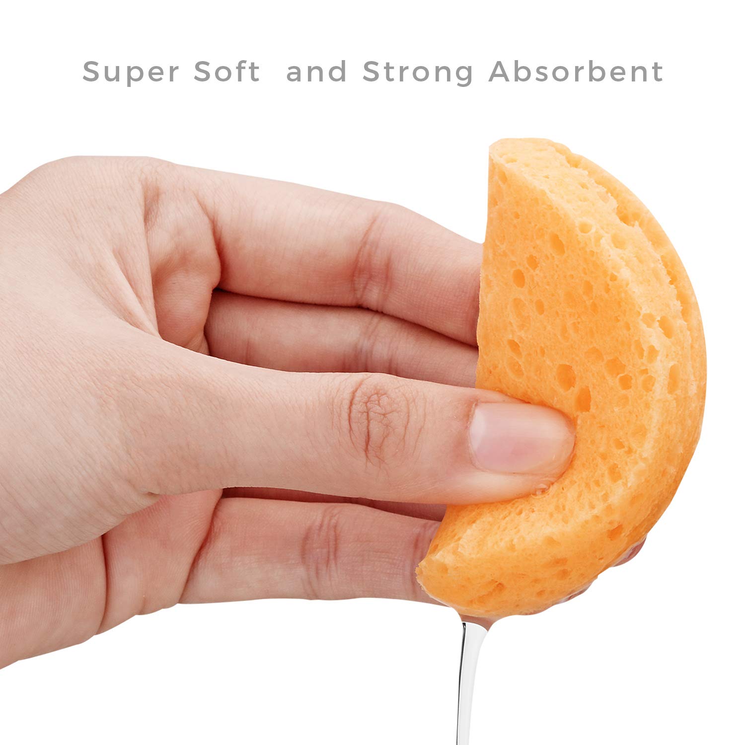 50-Count Compressed Facial Sponges, GAINWELL Cellulose Facial Sponges, 100% Natural Cosmetic Spa Sponges for Facial Cleansing, Exfoliating Mask, Makeup Removal : Beauty