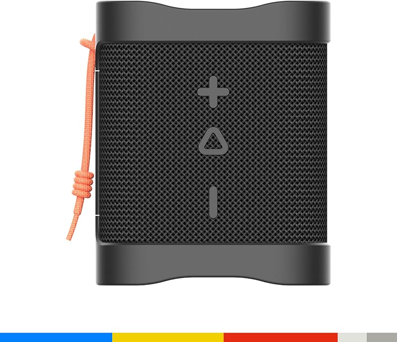 Terrain Mini Wireless tragbarer Bluetooth-Lautsprecher, Wasserdicht (IPX7), 14 Stunden Akkulaufzeit, True-Wireless-Stereo mit integriertem Trageriemen für Reisen, Outdoor-Einsätze, Schwarz