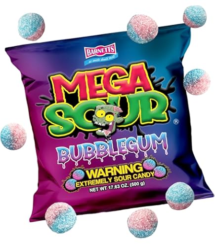 Amazon.com : Barnetts - Mega Sour Candy Raspberry 454g (1lb