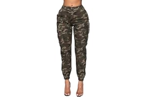 Double Denim January 5th High Waisted Cargo Joggers Pants for Women – Baggy Fleece-Lined Sweatpants with Pockets Streetwear