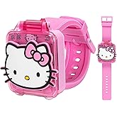 Hello Kitty Kids Educational Watch with Interactive Learning Games, 10 Digital Faces, Alarm, Stopwatch, Timer & Time Teacher, Fun Touchscreen Smart Watch for Girls Ages 6+ Fits Wrists 5.5"-8"