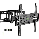 USX MOUNT Full Motion TV Wall Mount for Most 32-70 inch TVs up to 99 lbs, Wall Mount Bracket with Dual Articulating Arms, Swivel, Tilt, Max VESA 400x400mm, TV Mount Fits 12”/16” Wood Studs