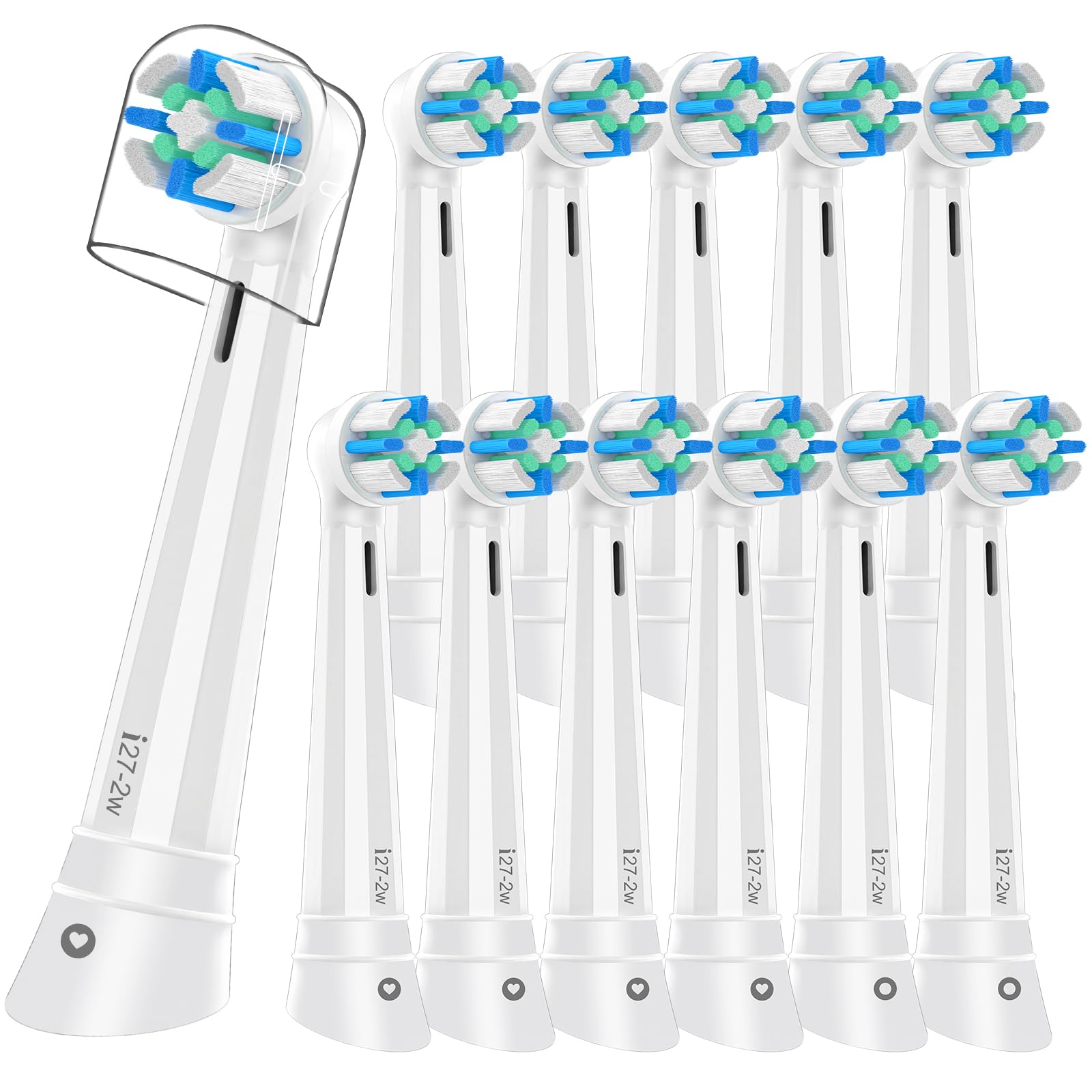 Photo 1 of 12 PCS iO Replacement Heads Compatible with Oral B iO 2/3/4/5/6/7/8/9/10 Series Electric Toothbrush,IO Toothbrush Heads Compatible with Oral B iO,Medium-Hard bristles Care for Your Teeth,White