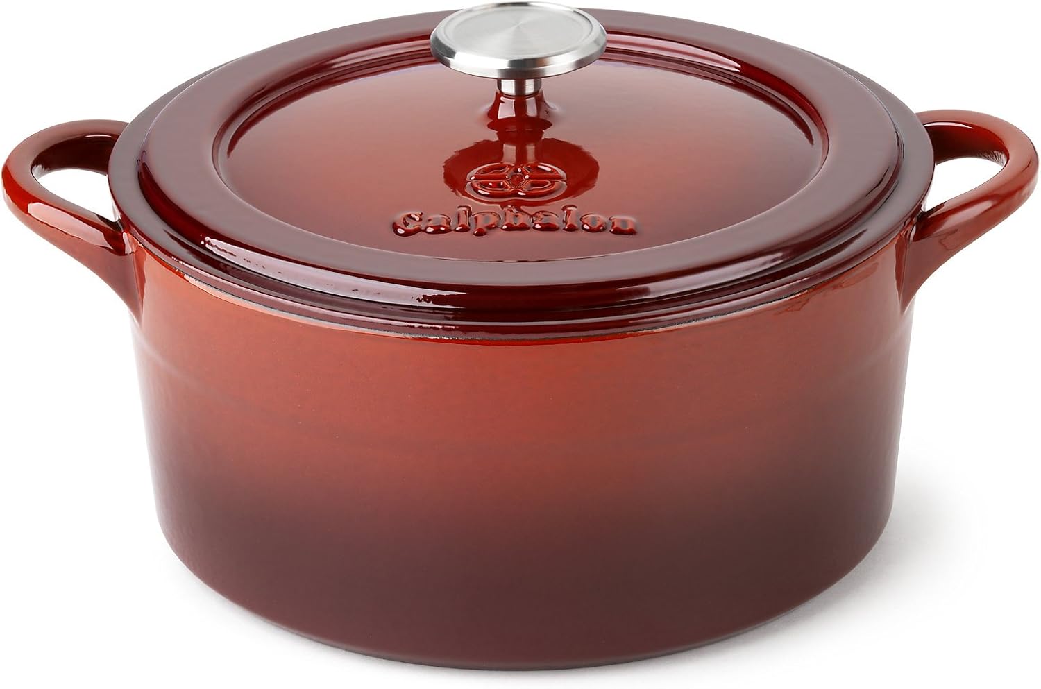 Simply Calphalon Enameled Cast Iron Cookware, 5quart Dutch Oven, 5