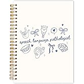 Qabliqo SLP Gifts Spiral Notebook 5.5x8.3, Speech Language Pathologist Gifts Journal for Writing, Mental Health Notebook Journal for Note Taking, Speech Therapy Office School Supplies