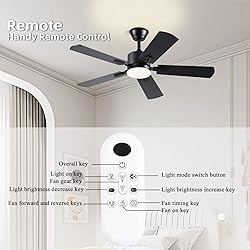 42 inch Modern Ceiling Fans with Lights APP/Remote