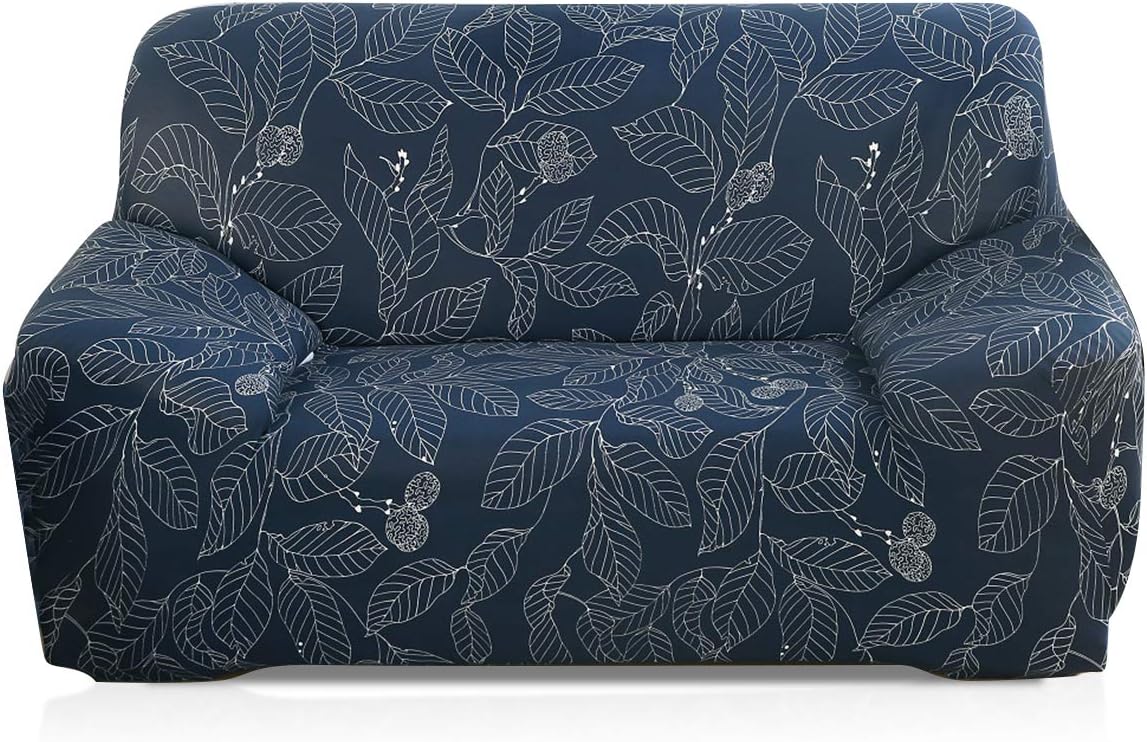 Fashion·LIFE Sofa Covers 2 seater Pattern Print Sofa Slipcover Floral Printed Cover Stretch Anti-Slip Elastic Slipcover Furniture Protector for livingroom,Dark gray