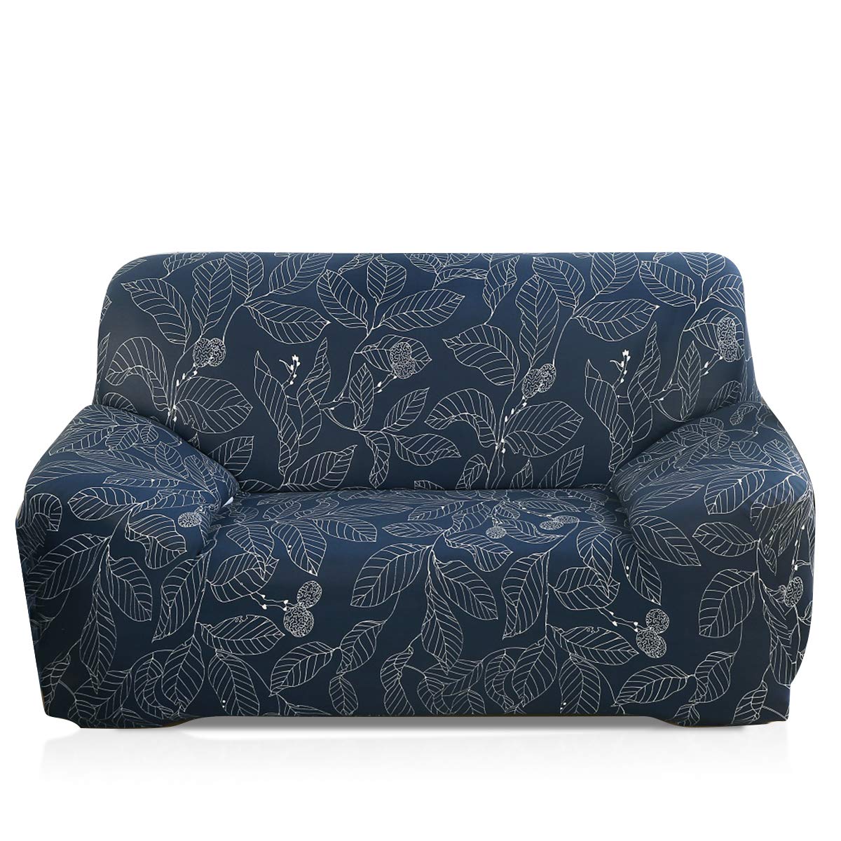 Fashion·LIFE Sofa Covers 2 seater Pattern Print Sofa Slipcover Floral Printed Cover Stretch Anti-Slip Elastic Slipcover Furniture Protector for livingroom,Dark gray