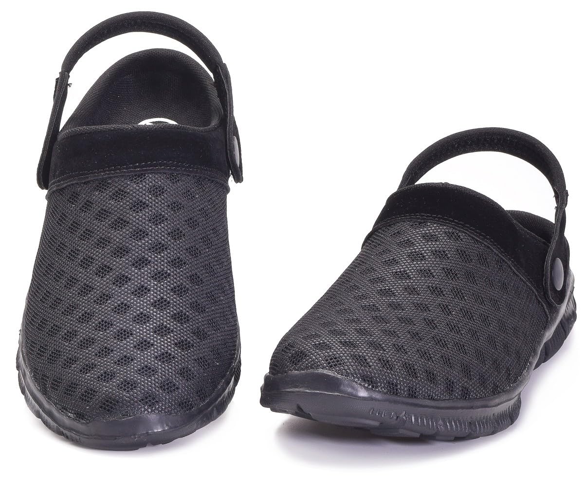 Gaatpot Clogs Herren Hausschuhe Sommer Damen Pantoletten Freizeit Gartenschuhe rutschfest,Schwarz,Gr.45 2