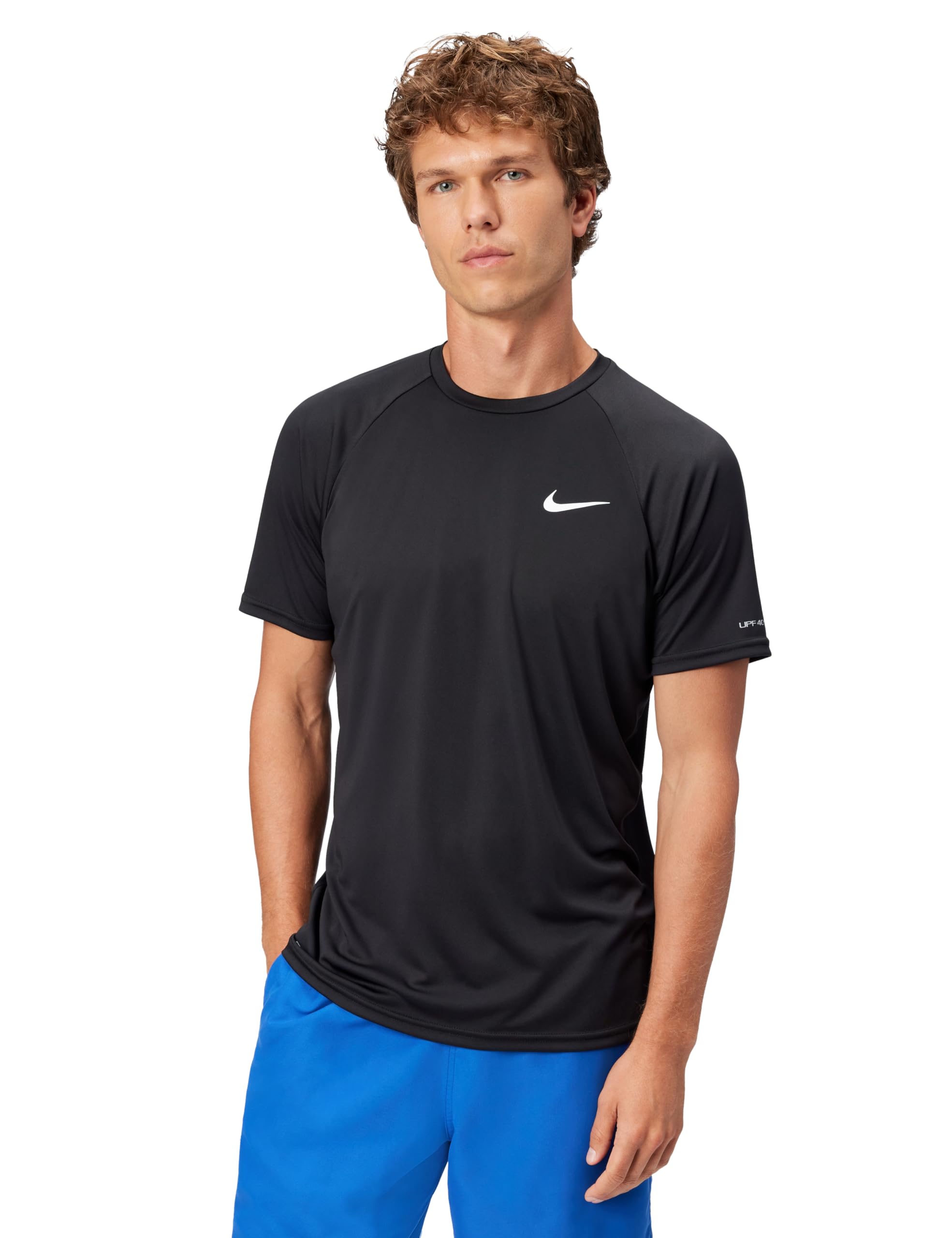 Nike Womens Standard Short Sleeve Hydrogu, Black, Small Image