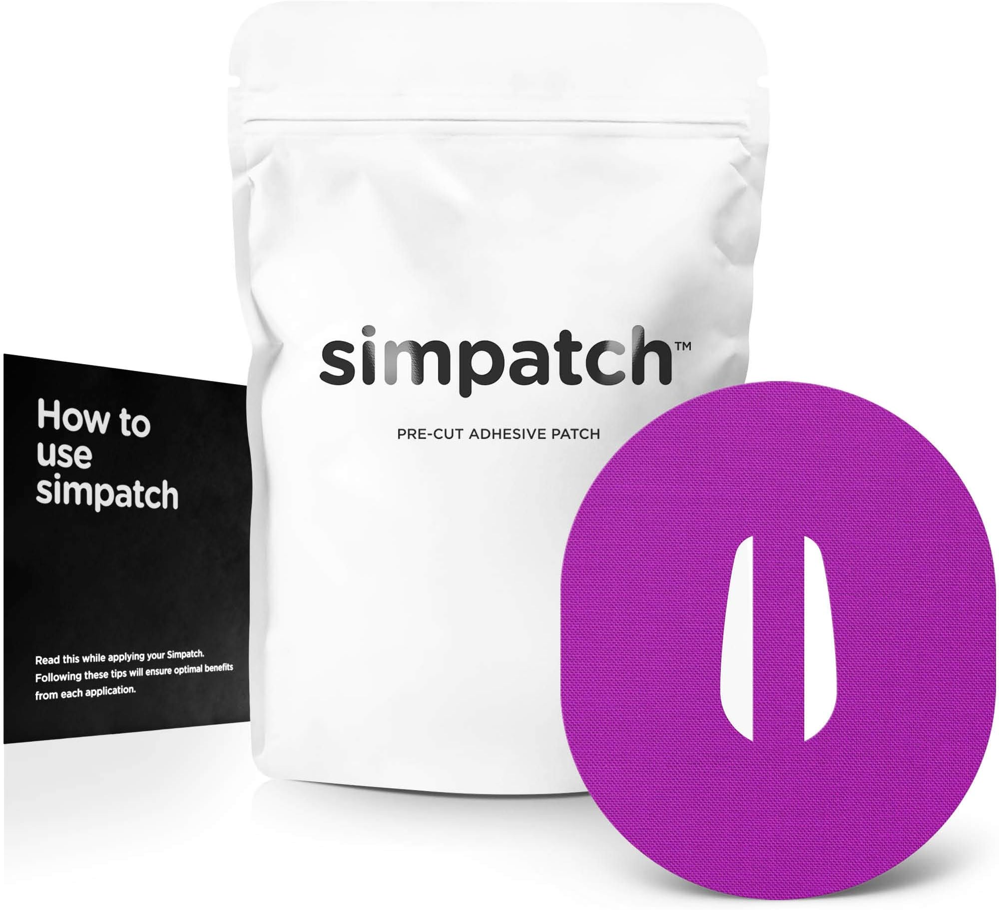 SIMPATCH – Adhesive Patch for Dexcom G6 with Strap (25-Pack) – Waterproof Adhesive, CGM Patches – Multiple Color Options