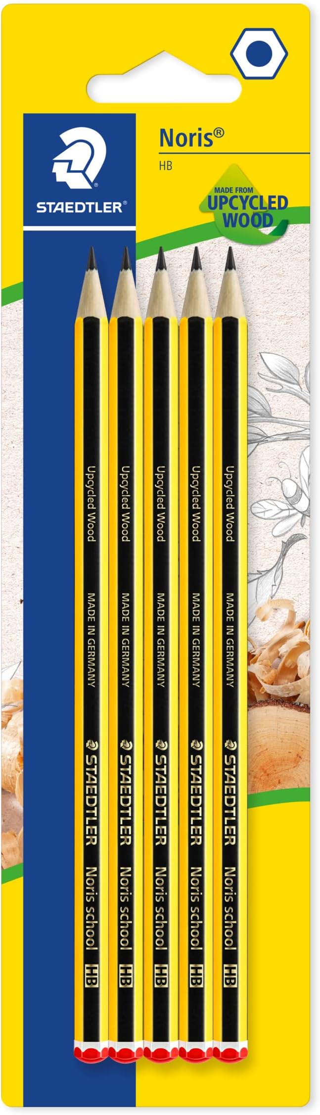 Staedtler 121-2 Noris HB Graphite Pencils Pack of 5 Grey