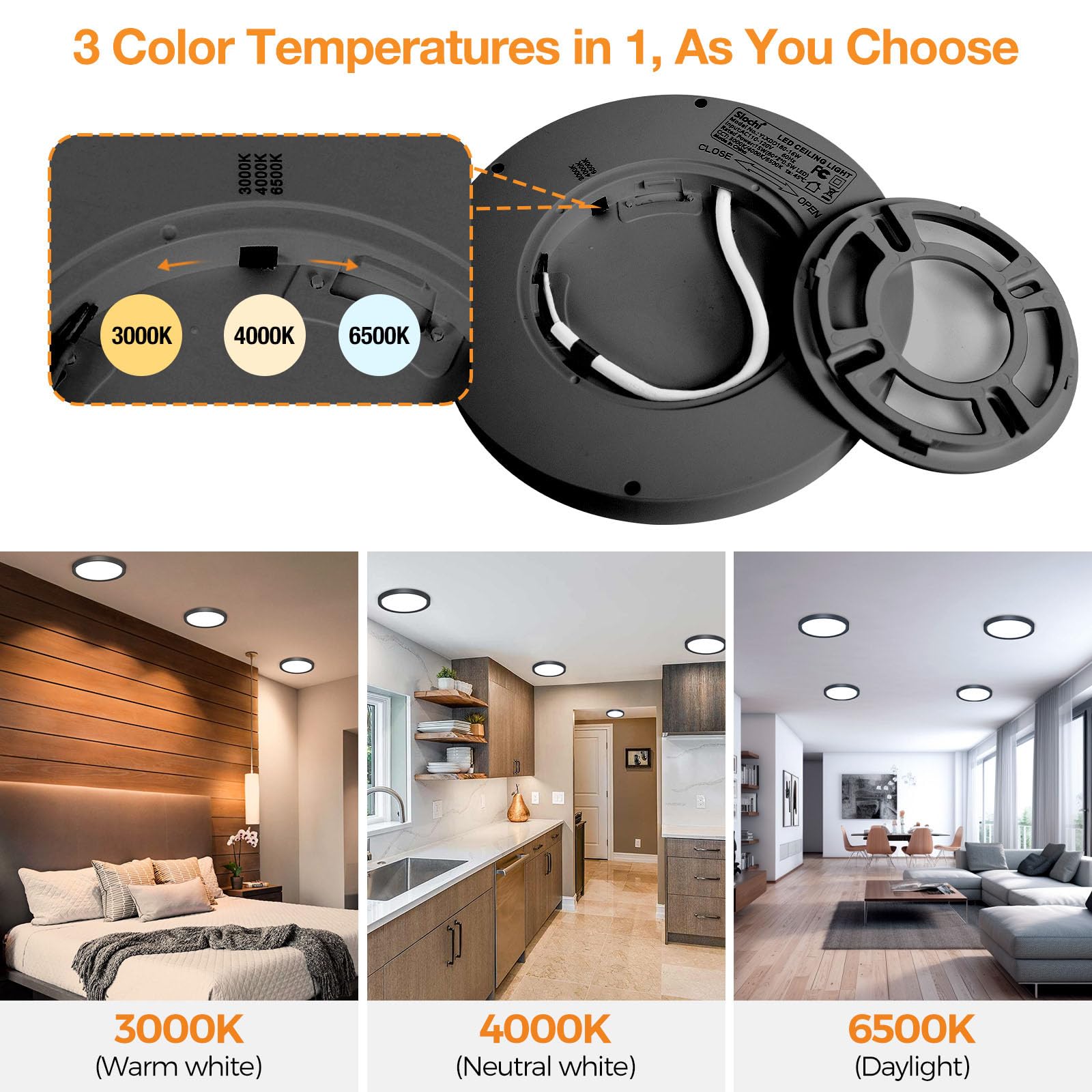 8PACK LED Flush Mount Ceiling Light