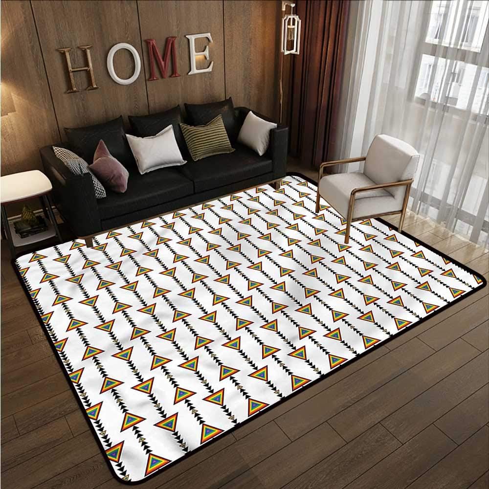Rectangular Rug Tribal Native American Style Children Crawling Bedroom Rug 3'3"x5'3"