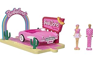 ​Barbie Mini Barbie Land The Movie Vehicle Collection, Includes 2 1.5-inch Dolls & Vehicles Inspired by The Film