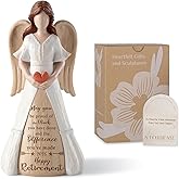 Storieme Retirement Gift for Woman 2026: Handcrafted Angel Figurine for Retiring Coworker Teacher Nurse - Retired Keepsake for Retirement Party Decorations