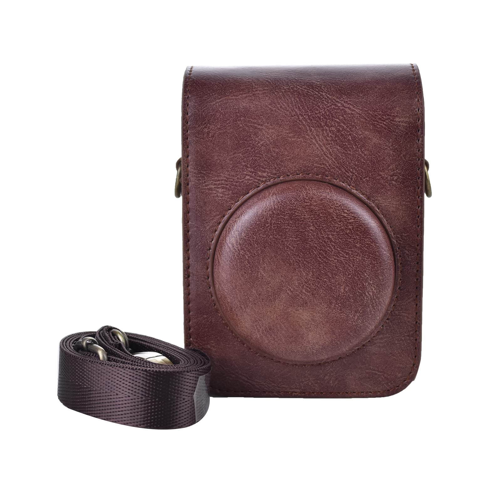 MUZIRI KINOKOO Camera Universal Bag- Compatible for Sony RX100 ZV1/Ricoh GR II III/Canon SX Series G5X2 G7X II III G9X II/Pana.LX7 LX9 LX10 LX15 - Vertical Coffee