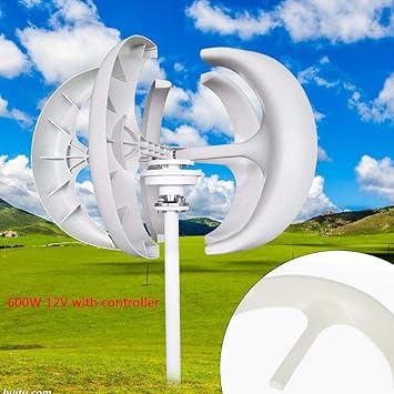 Windgenerator Windgenerator Garten Wind Turbine Windrad Vertical Axis Windkraftanlagen Mit Controller 12v 600w Amazon De Baumarkt