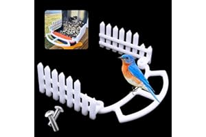 CATOSUM 3 Pcs Perch Compatible with Bird Buddy, Side Fence, Wider Extension Perch for DIY Add-ons (White)