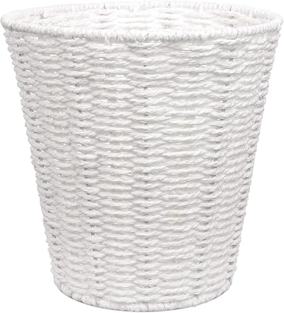 woodluv Round Waste Paper Basket Bin 25 cm Diameter 25 cm Height Eco Paper Rope