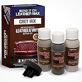 Leather Max Grey Mix Vinyl and Leather Repair Kit - Restorer of Your Furniture, Jacket, Sofa, Boat or Car Seat, Easy Instructions to Match Any Grey Color, Restore Any Material, Bonded, Italian