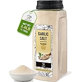 Soeos Garlic Salt 38.8 Ounce(1.1 kg), Bulk Garlic Salt Seasoning, Non GMO, Gluten Free, Ideal for Adding Flavor to Soups, Breads, Vegetables, Meats and More