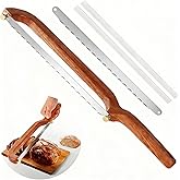 Uprichya Bread Knife for Homemade Bread Sourdough, Wooden Bread Bow Knife for Sourdough, Bread Slicer for Homemade Bread, Bread Saw, Sourdough Bread Cutter, Sharp and Even Slicing