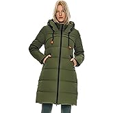 Orolay Women's Thickened Winter Down Coat Hooded Puffer Long Jacket with Pocket