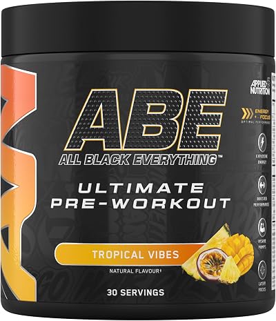 Applied Nutrition ABE Pre Workout All Black Everything Tropical 375g 30 Servings
