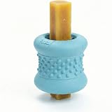Fuzzl Grip n' Chew Yak Chew Holder Toy Blue Durable Natural Rubber view 5