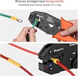Preciva Insulated Wire Terminal Crimping Tool Kit 0.5-6mm² Ratchet Crimper view 5