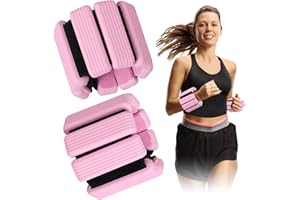 ZEKOLA Wrist & Ankle Weights for Women & Men 1 Pair (1Lb Each), Wearable Arm & Leg Workout Weights, Adjustable Silicone Weight Bangles set for Gym Yoga Pilates Walking Running - Mothers Day Gifts