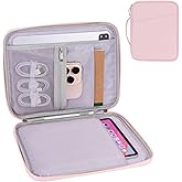 9-11 Inch Tablet Bag for Women, Padded Carrying Sleeve Case for iPad Pro 11-in (M4), iPad 10.9 (10th Gen), iPad Air 11-in (M2), Galaxy Tab S9/S8 (PU-Pink11)