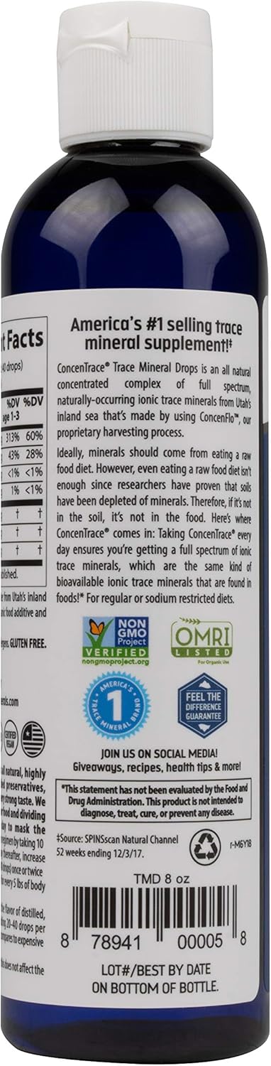 Trace Minerals Research - Concentrace Trace Mineral Drops, 8 Fl Oz liquid, Packaging may vary: Health & Personal Care
