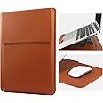 HoYiXi 15 16 Inch Laptop Sleeve Case Leather Bag for MacBook Pro 16 2021 & 2019/ASUS Vivobook 15/Huawei MateBook D15/HP 15.6" PC/MacBook Pro 15/Surface Laptop 3/Dell Inspiron 15/IdeaPad, Brown