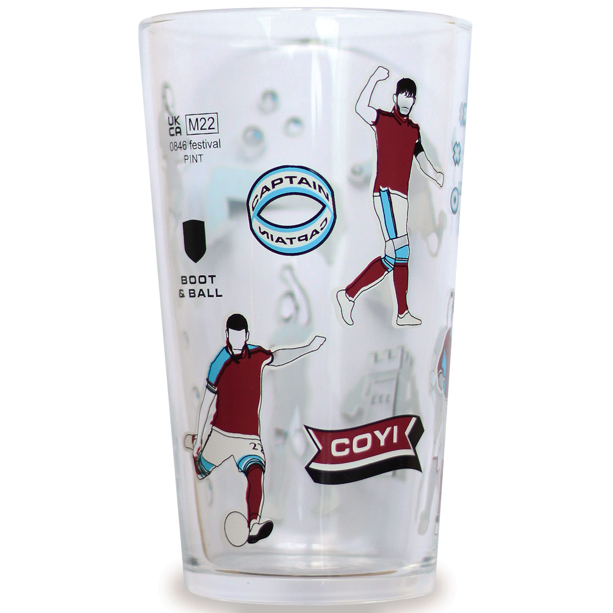 Boot & Ball West Ham Pint Glass