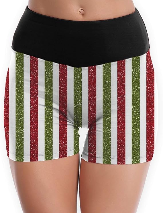 Amazon Co Jp 赤と緑のストライプ ショートパンツ レディース ヨガ ショーツ ハイウエスト スポーツパンツ カジュアル ガードル スリム レギュラーショーツ ビーチパンツ おしゃれ 人気 補正ショーツ 服 ファッション小物