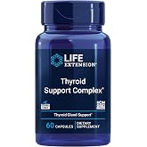 Life Extension Thyroid Support Complex, 60 Capsules | Vitamins A, B12, Iodine, Magnesium, L-Tyrosine, Ashwagandha &amp; Ginseng, Thyroid &amp; Energy Support, Gluten-Free &amp; Non-GMO