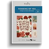 DaySpring - Thinking of You Greeting Cards - 4 Katygirl Design Assortment with Scripture - 12 Thinking of You Boxed Cards &amp; Envelopes (U1207)