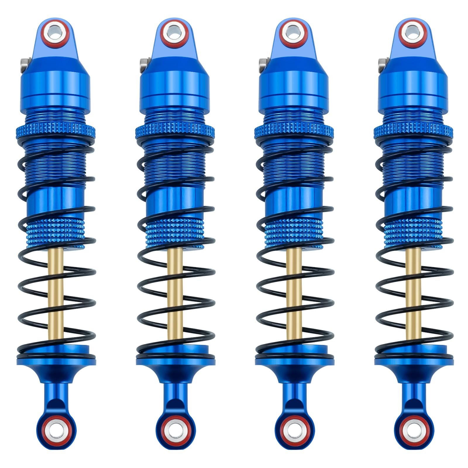 AXspeed 4pcs Shock Kits Aluminium Shock Absorber Dampers for 1/16 TRX Mini Maxx RC Car (Blue)