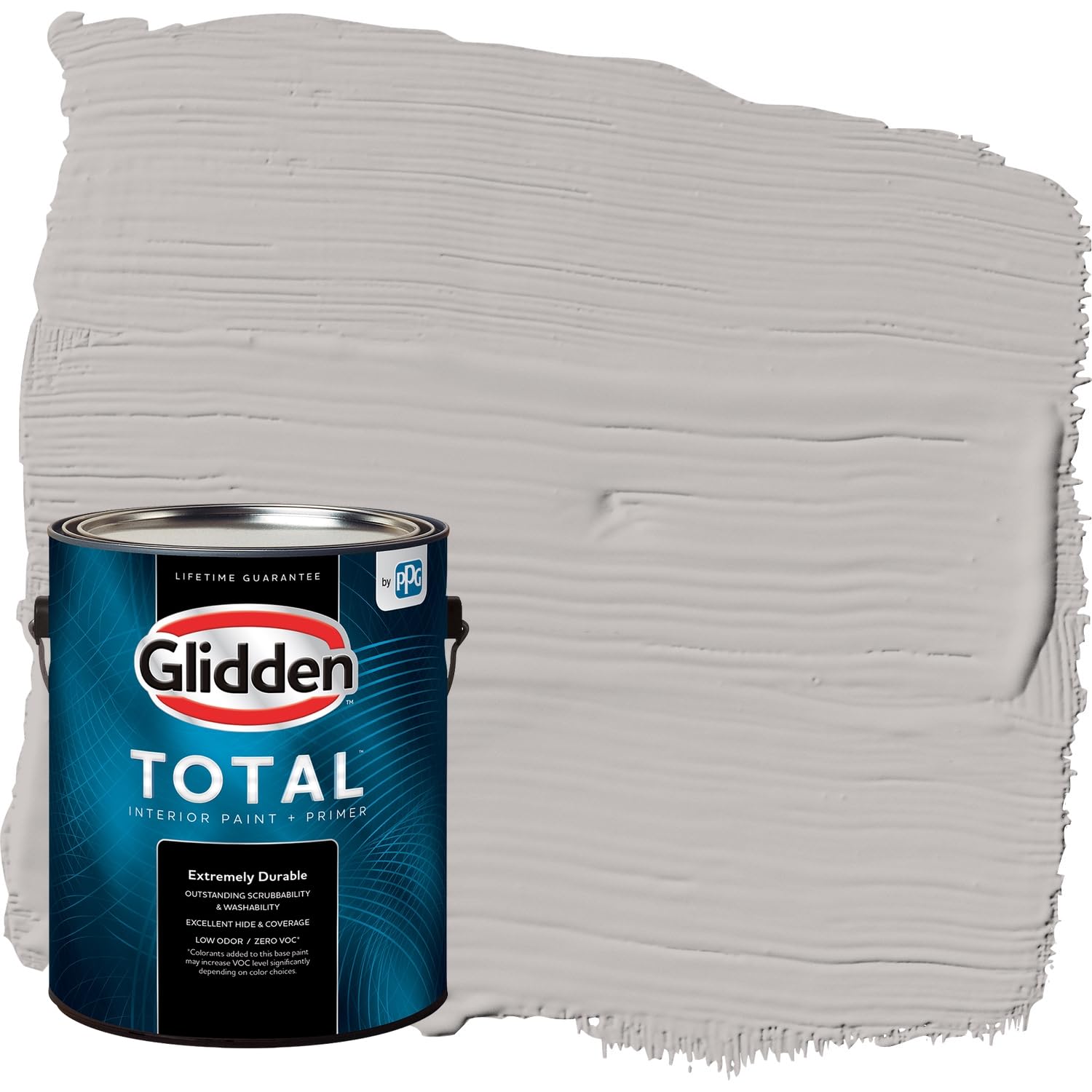 Glidden Total 1 gal. Gray Shadows/Grey Semi-Gloss Interior Paint with Primer Image Glidden Total 1 gal. Gray Shadows/Grey Semi-Gloss Interior Paint with Primer Image
