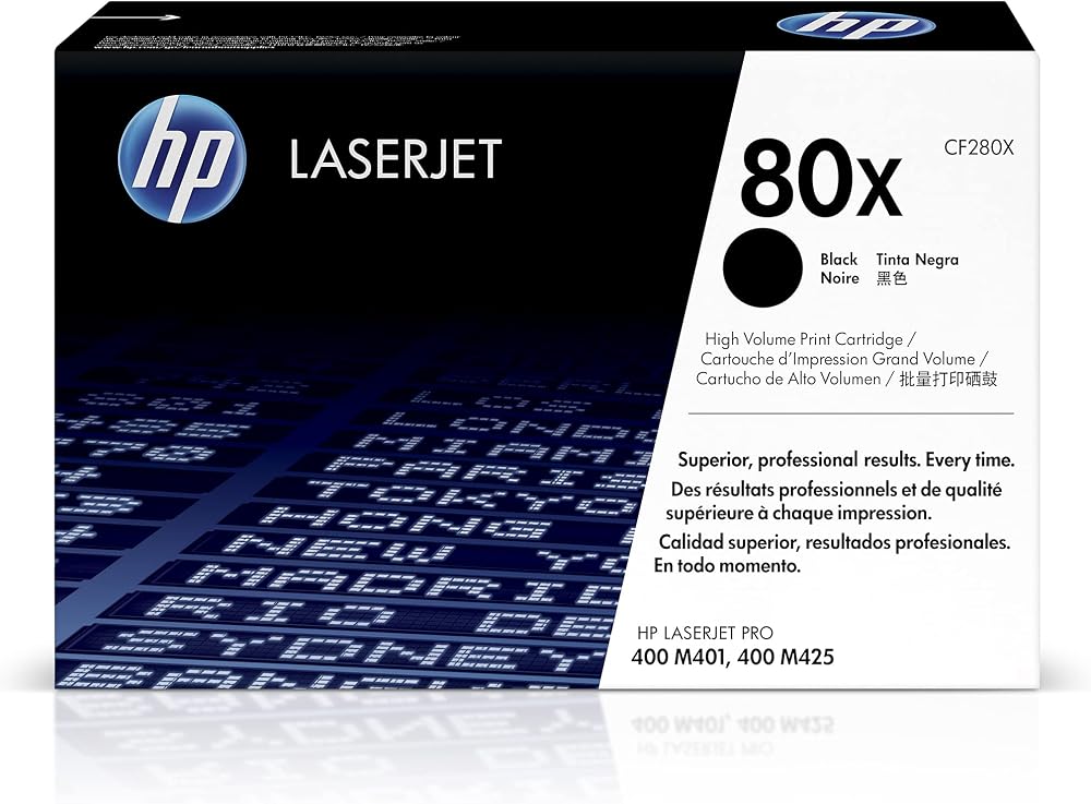 HP 80X CF280X High Yield Black Toner Cartridge for LaserJet Pro M401 M425