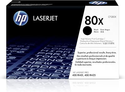 HP 80X CF280X High Yield Black Toner Cartridge for LaserJet Pro M401 M425