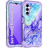 Casetego for Galaxy A16 5G Case,Three Layer Heavy Duty Sturdy Shockproof Protection Full Rugged Hard PC+Soft TPU Bumper Protective Girls Case for Samsung Galaxy A16 5G 6.7 inch,All Purple